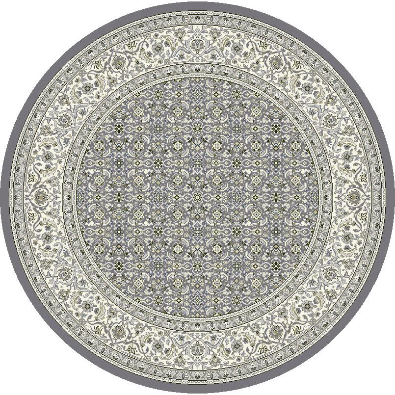 Dynamic Rugs 57011 5666 Ancient Garden 5 Ft. 3 In. X 5 Ft. 3 In. Round Rug in Grey/Cream